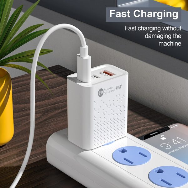 Quick Charge 3.0 60W USB Type C Charger 3 Port PD Phone Charger Adapter For IPhone Samsung Xiaomi Huawei EU/US Plug Wall Charger - Image 4