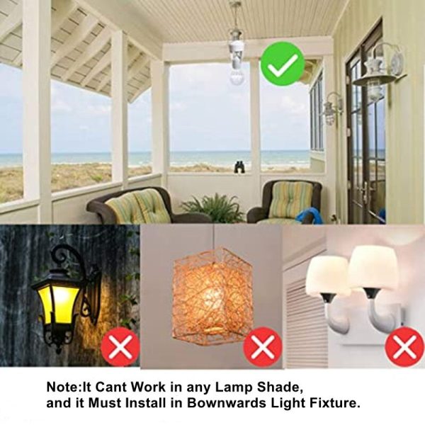 E27 Motion Sensor Light Switch 100-240V Motion Detector E27 Base Lamp Holder With Light Control Smart Switch Bulb Socket Adapter - Image 6