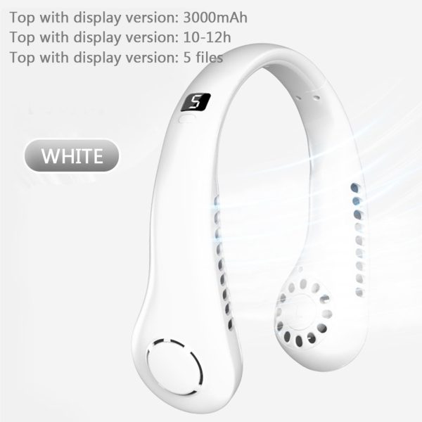 2023 Rechargeable Head Fan Hands Free USB Mini Fan Summer Traveling Outdoor Sports Fans Portable Bladeless Hanging Neck Fan - Image 5